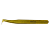 Пинцет для ресниц изогнутый PT-7 золото