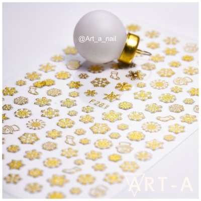 (В)Наклейки 3D 281 золото