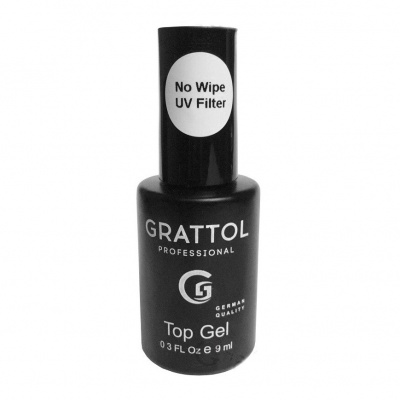 Топ без липкого слоя UV NO WIPE TOP GEL Grattol 20 мл.