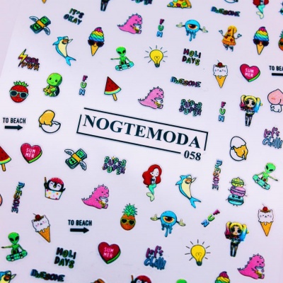 Наклейки для ногтей NOGTEMODA 058